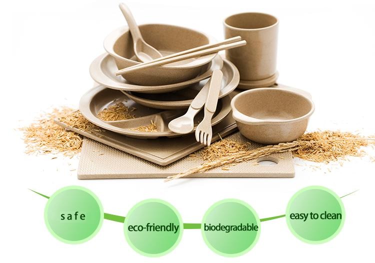 Antibacterial, BPA Free, and Durable, Earth Friendly Rice Husk